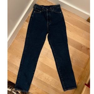 H&M Dark Blue Slim Mom Jeans
